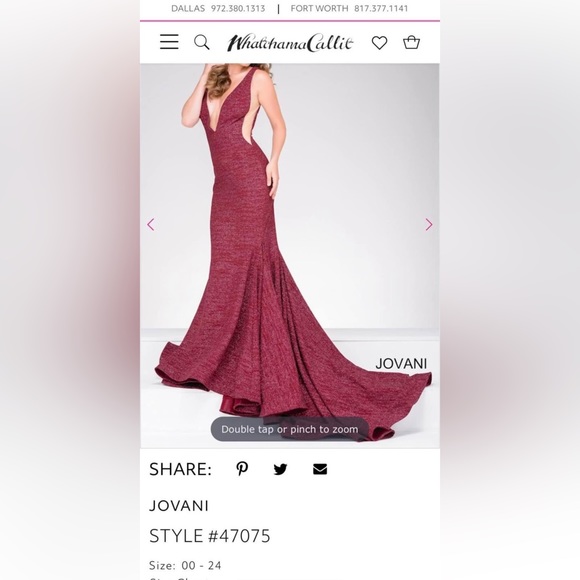 Jovani Sequin Even Gown Dress in Burgundy/ Dark Red / Maroon color. - Picture 6 of 6